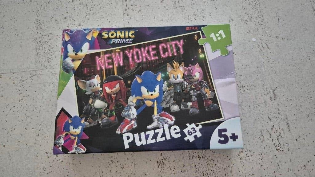 puzzel Sonic, Ophalen of Verzenden, Meer dan 50 stukjes, Zo goed als nieuw, 4 tot 6 jaar