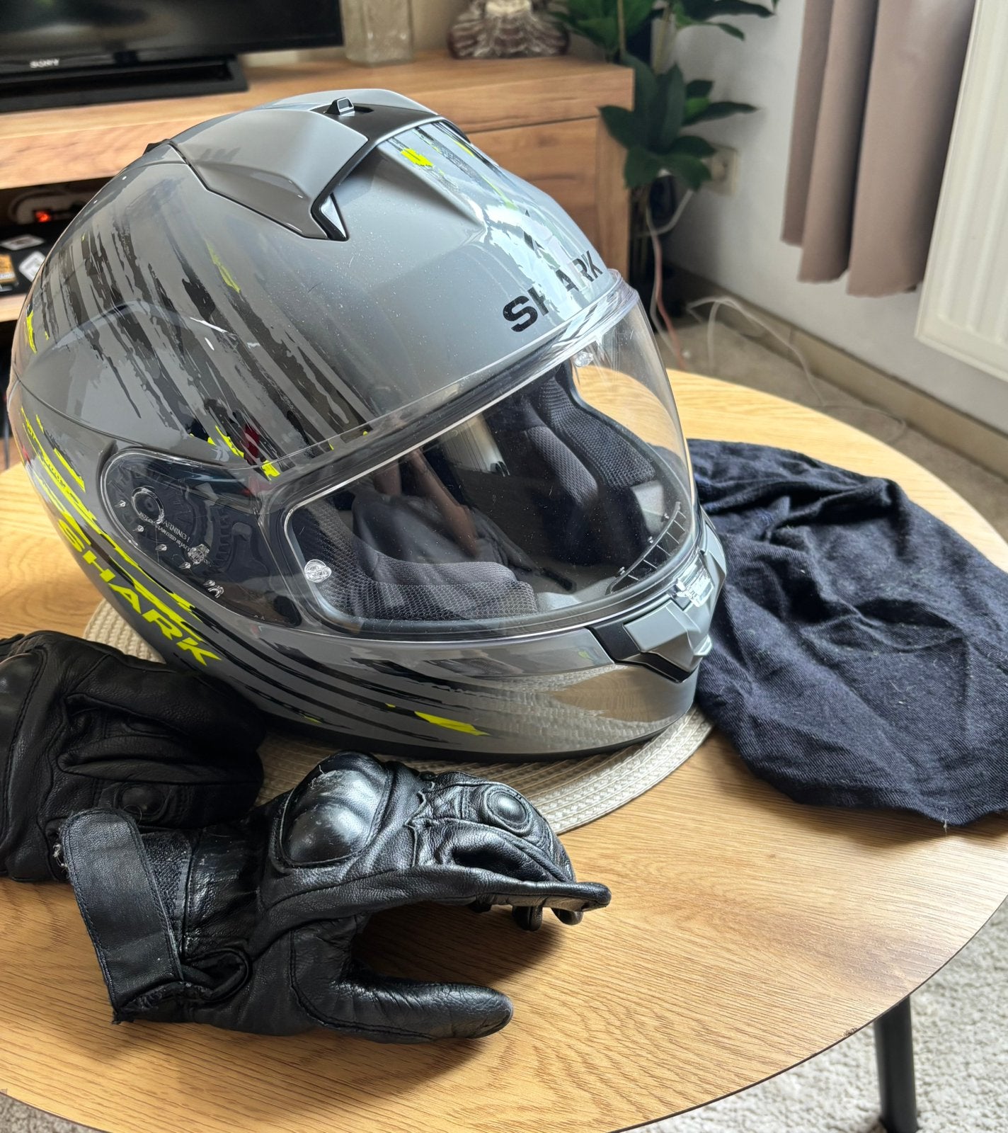 SHARK Ridill 2 Assya – Comme neuf + gants + cagoule, Enlèvement, Casque intégral, Shark