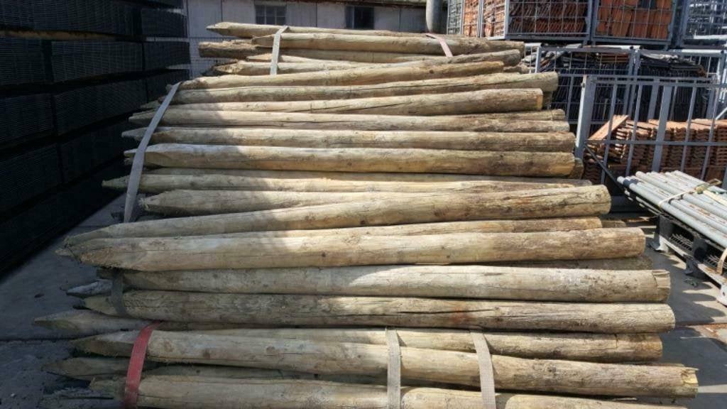 Weidepalen 3a 4 m lang, Tuin en Terras, Palen, Balken en Planken, Ophalen, Gebruikt, 250 cm of meer, Palen
