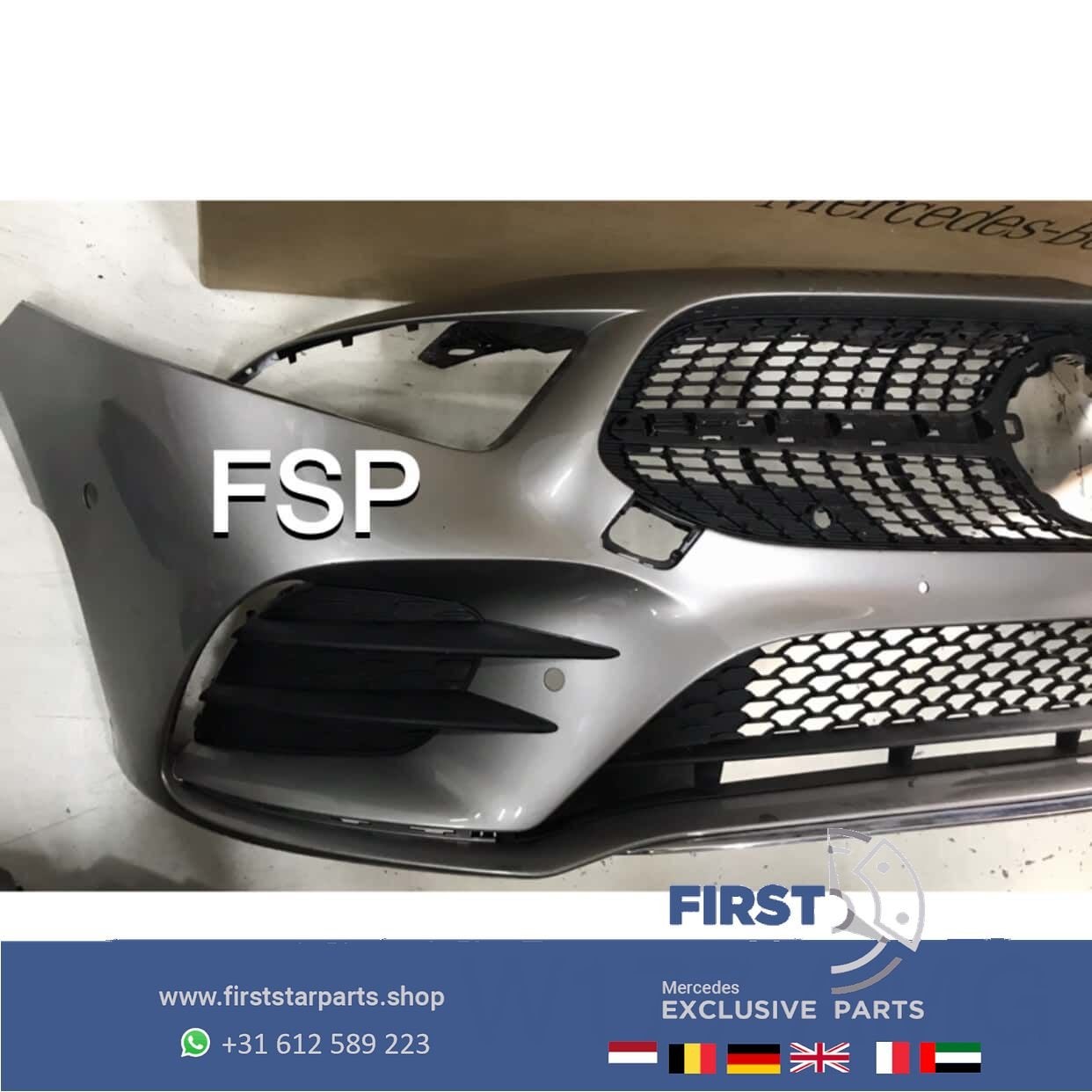 W177 A35 AMG LINE VOORBUMPER GRIJS Mercedes A Klasse 2018-20, Gebruikt, -, Voor, Ophalen of Verzenden