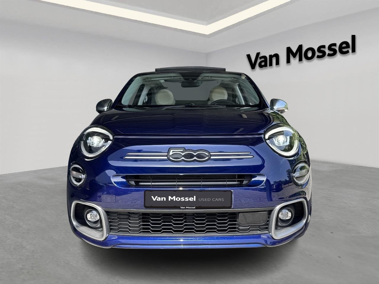 Fiat 500X 1.5 Hybrid 130 DCT7 Yacht Club Capri, Auto's, Fiat, Stof, Gebruikt, 4 cilinders, Blauw
