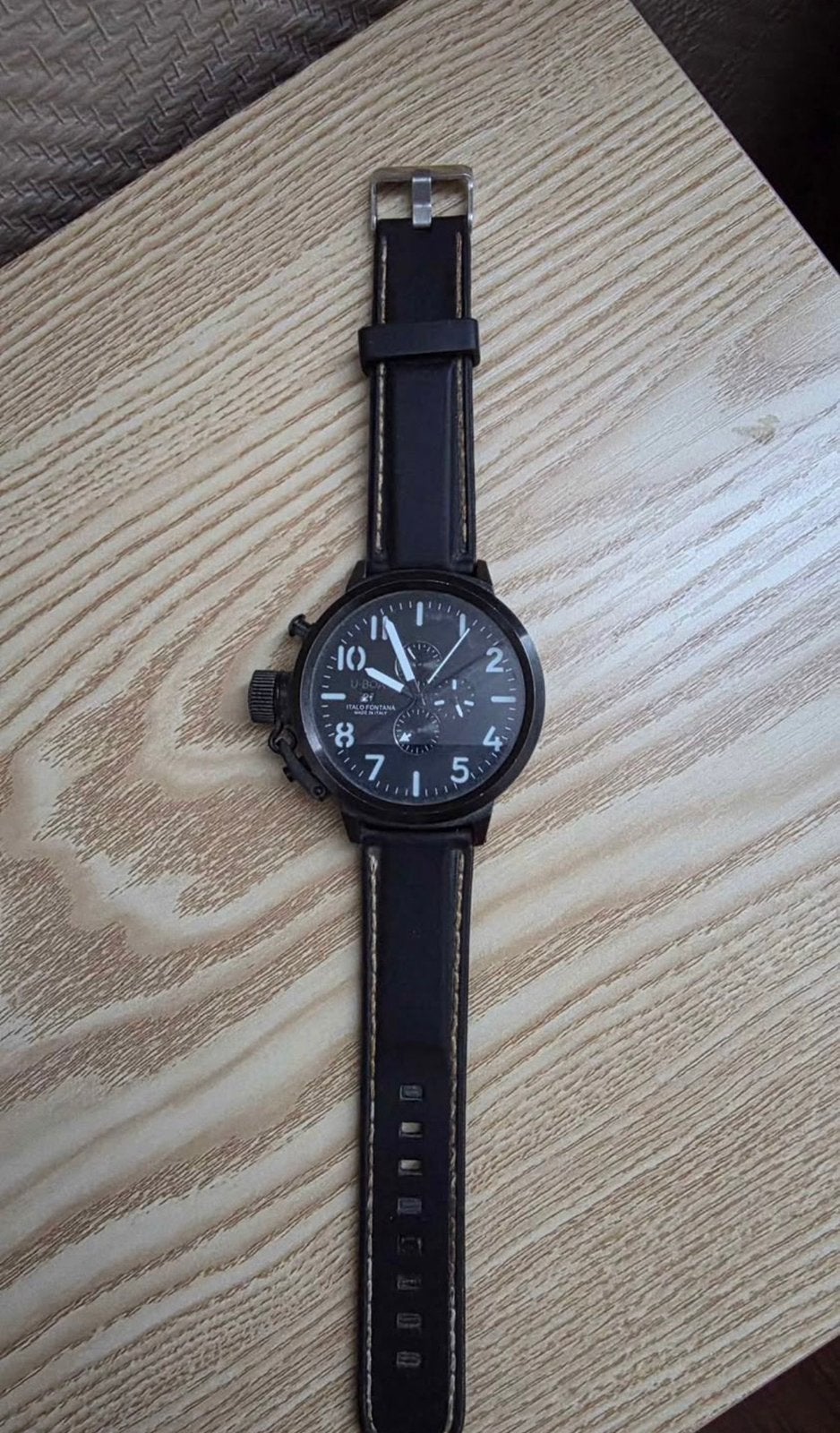 Zwart 50 mm automatisch horloge, Handtassen en Accessoires, Ophalen, Zo goed als nieuw