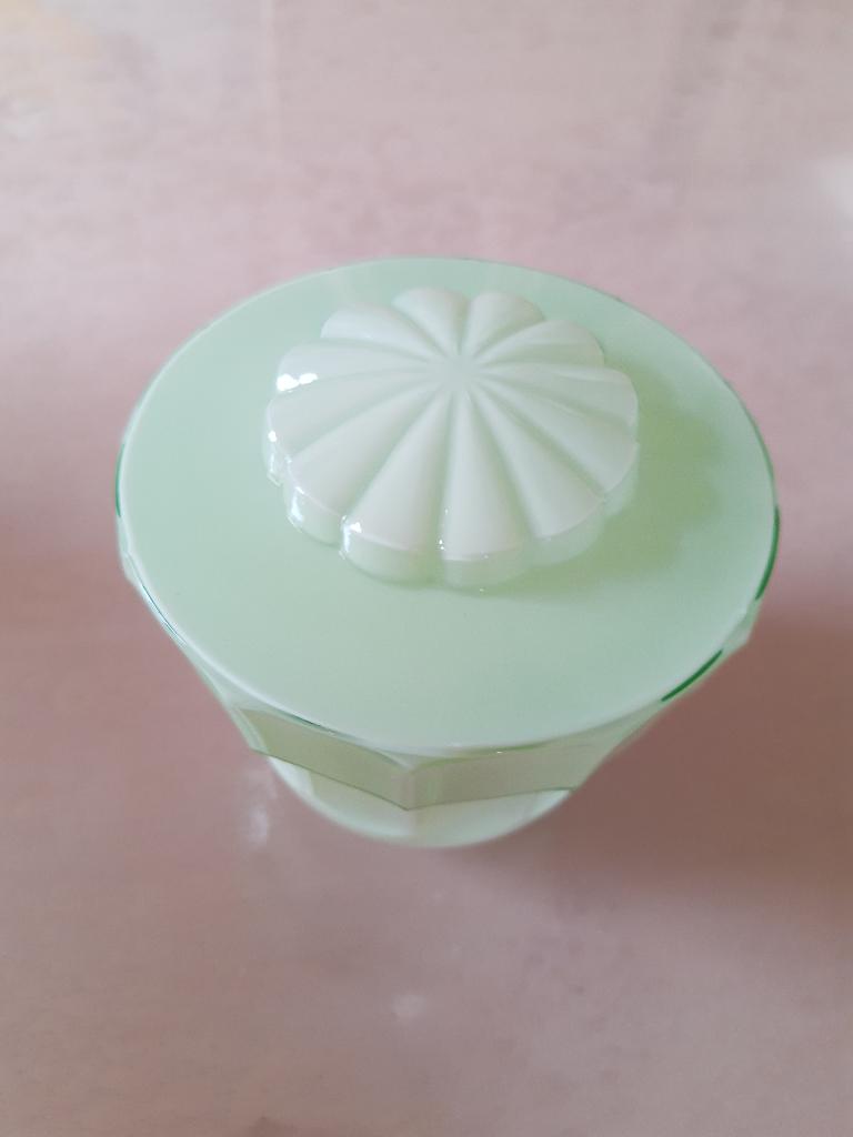 Groene Thabur art deco plafondlamp, Ophalen of Verzenden, Gebruikt, Glas