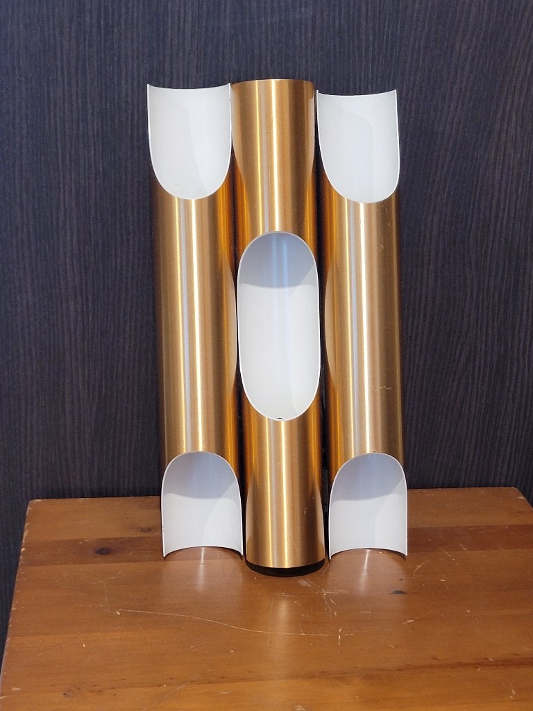 Raak Fuga XL koperen vintage design wandlamp, Meerkleurig, Gemerkt, Ophalen of Verzenden, Metaal