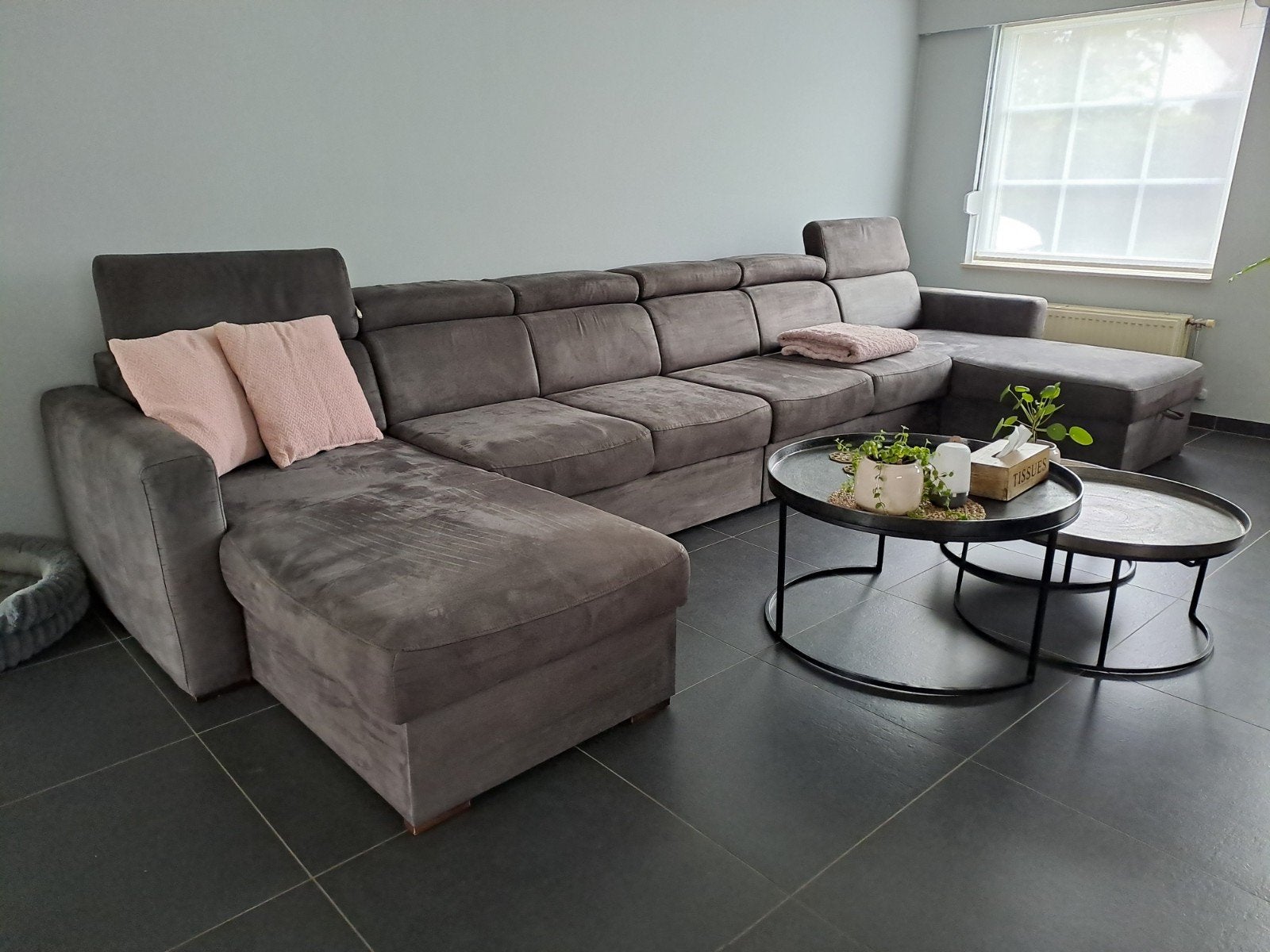 Chaise avec chaise longue et rangement, Enlèvement, Utilisé, Tissus