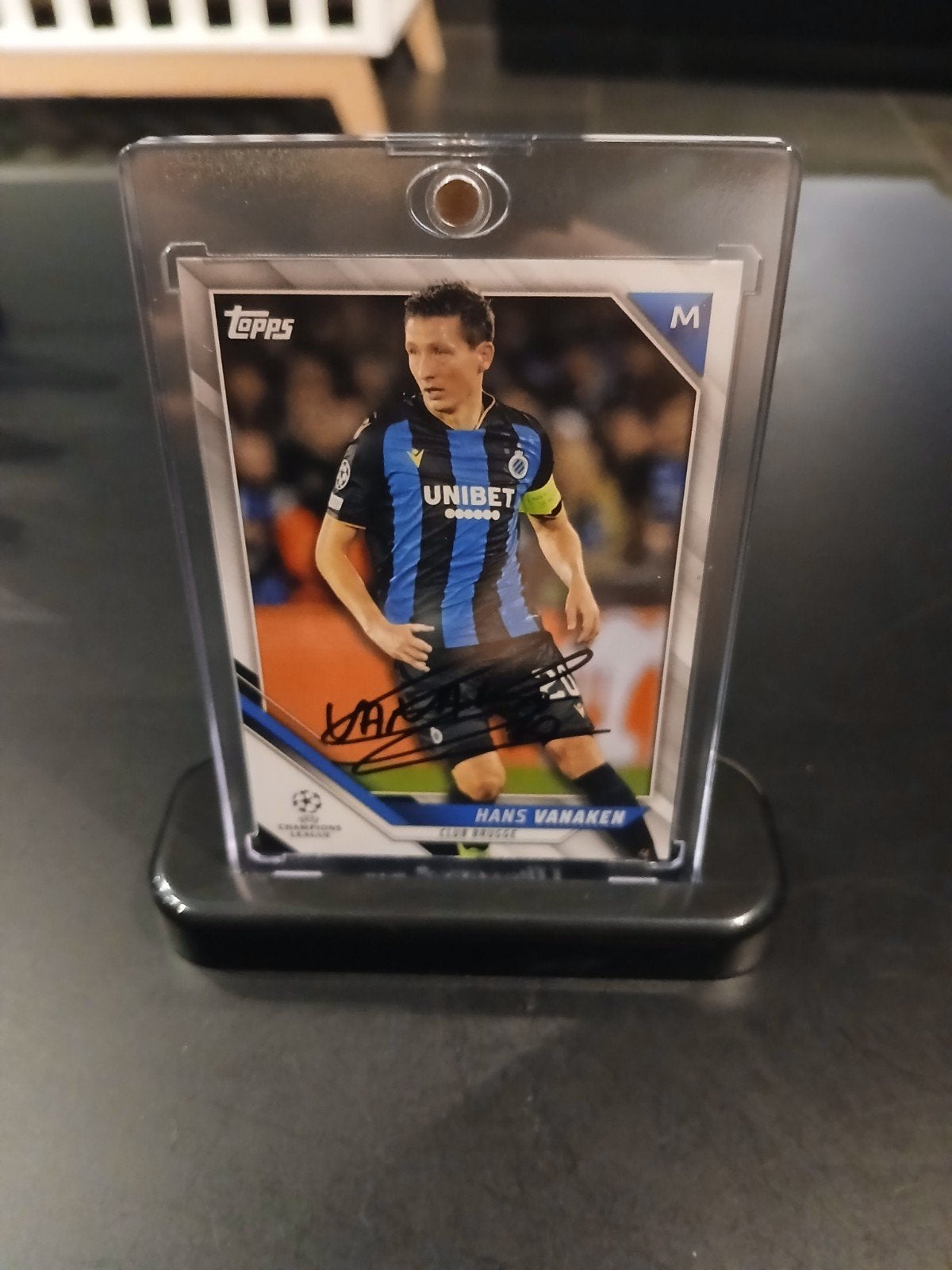 Club Brugge Hans Vanaken Gesigneerde Panini Kaart, Verzamelen, Ophalen of Verzenden