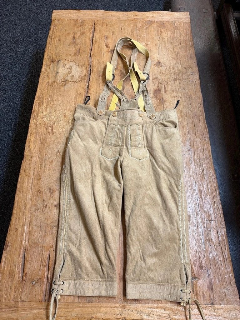 Lederhosen maat 52, Enlèvement ou Envoi, Comme neuf, Taille 52/54 (L), Djt