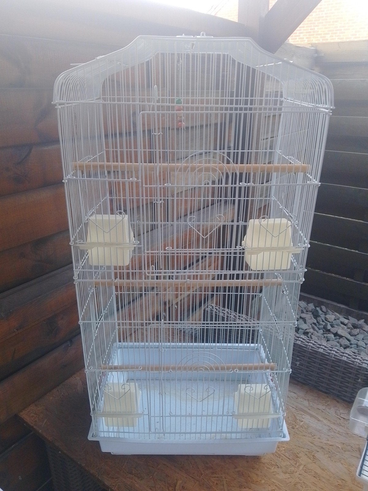 NOUVELLE CAGE À OISEAUX avec tous les ACCESSOIRES et BAC À F, Enlèvement, Neuf, Aluminium, Cage à oiseaux