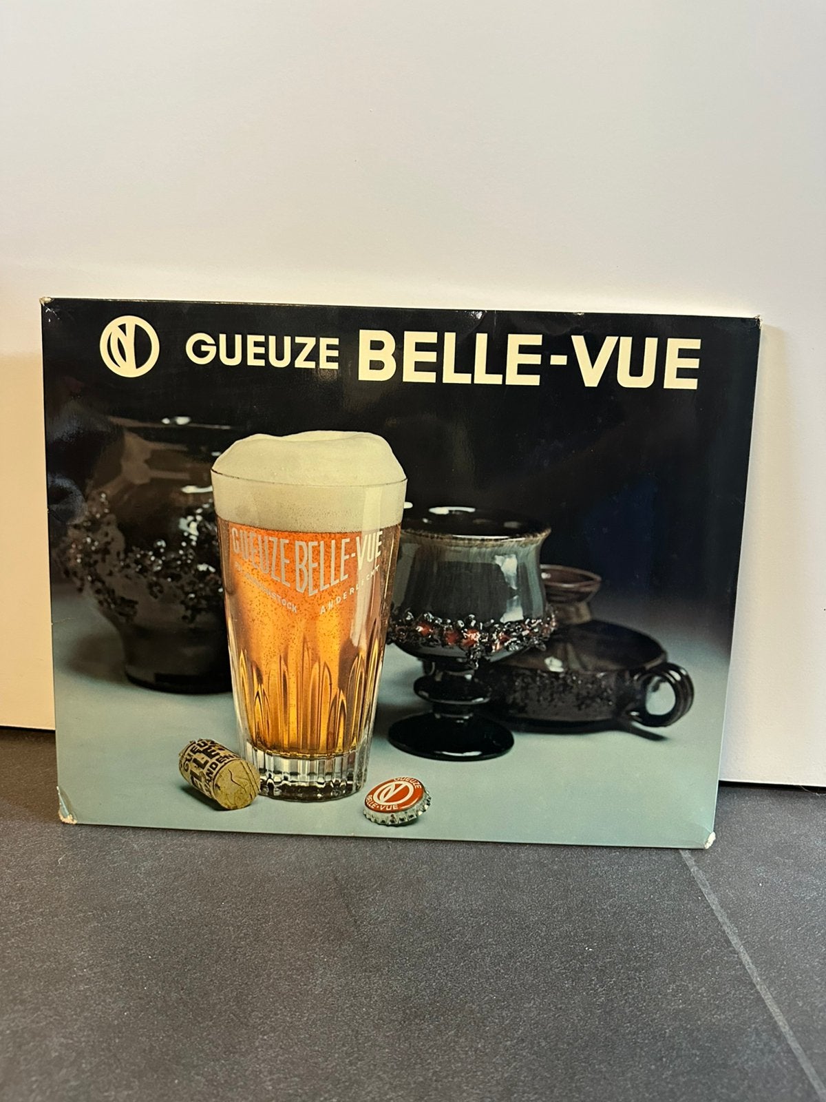 Geuze belle- vue reclamebord, Verzamelen, Ophalen of Verzenden, Zo goed als nieuw, Reclamebord