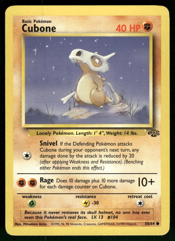 Cubone 50/64 - Jungle (NM), Hobby en Vrije tijd, Verzamelkaartspellen | Pokémon, Gebruikt, Verzenden