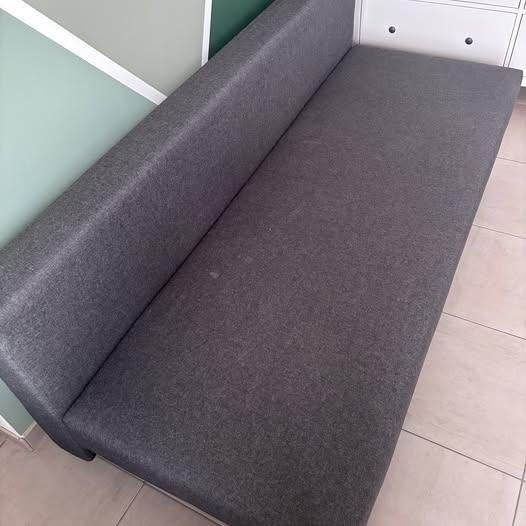 3-zits slaapbank donkergrijs Ikea, Ophalen, 150 tot 200 cm, Tweepersoons, 75 tot 100 cm