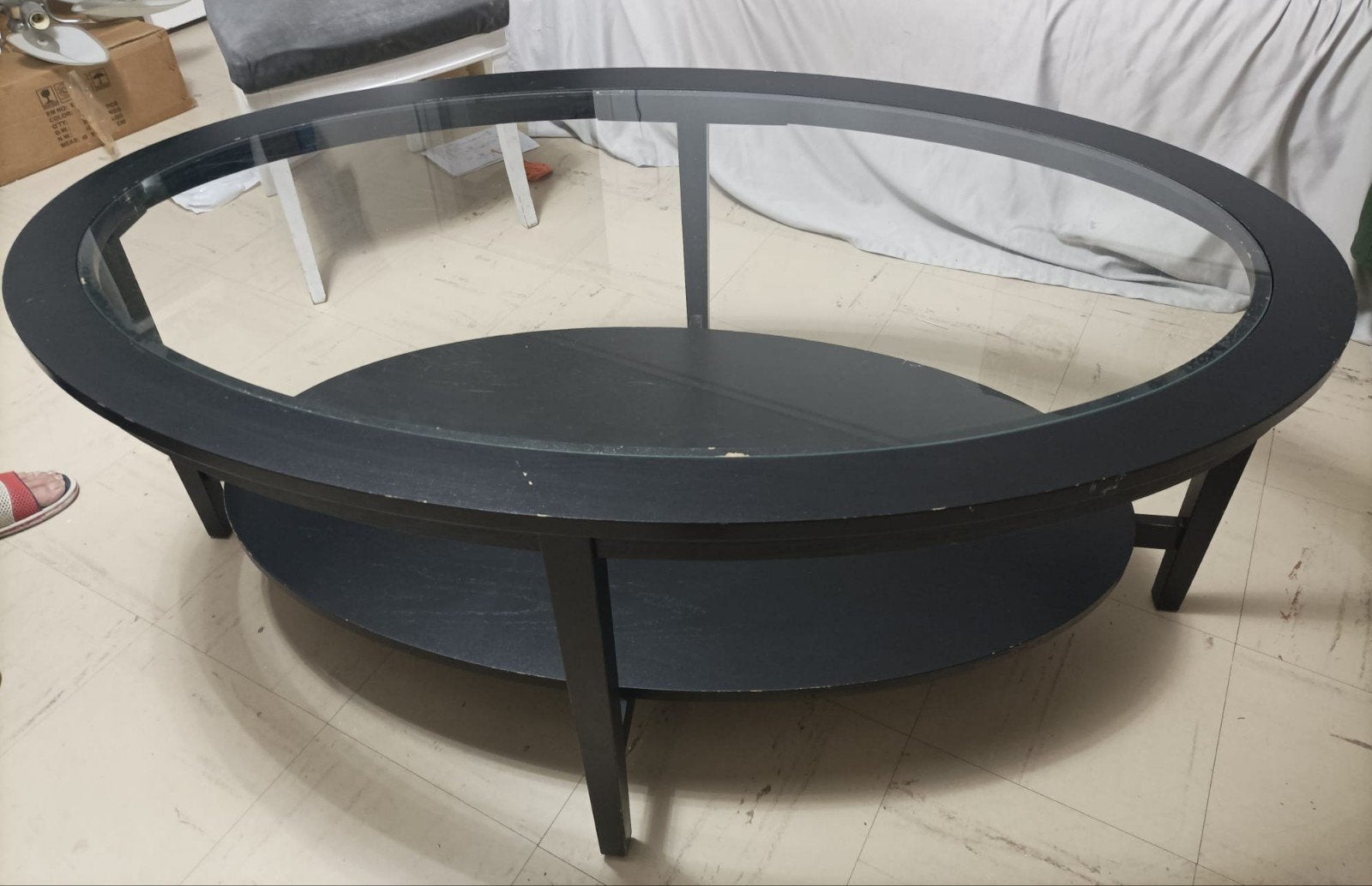 Table ronde ikea, Maison & Meubles, Enlèvement ou Envoi, Verre