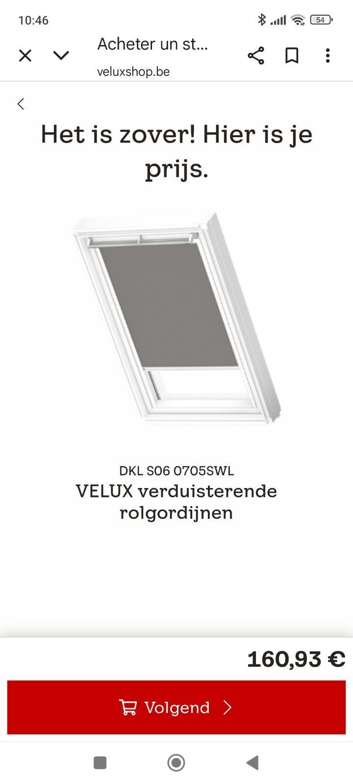 Verduistering gordijn Velux, Enlèvement