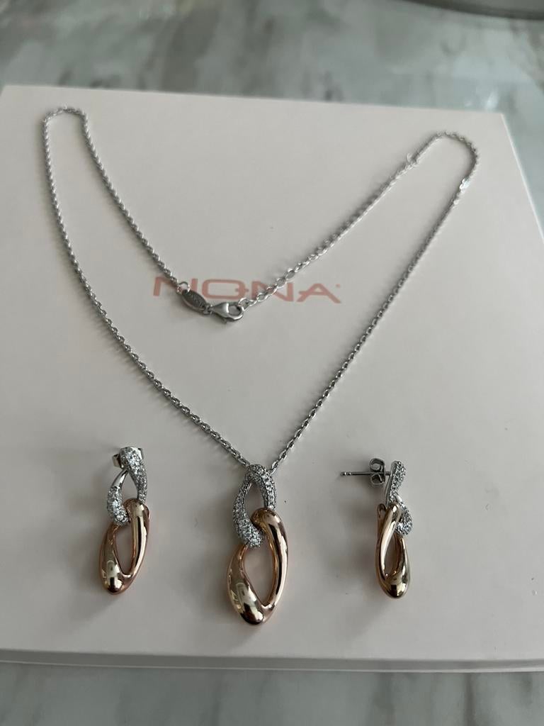 Nona silver rose set 925 nieuw, Ophalen of Verzenden, Zo goed als nieuw