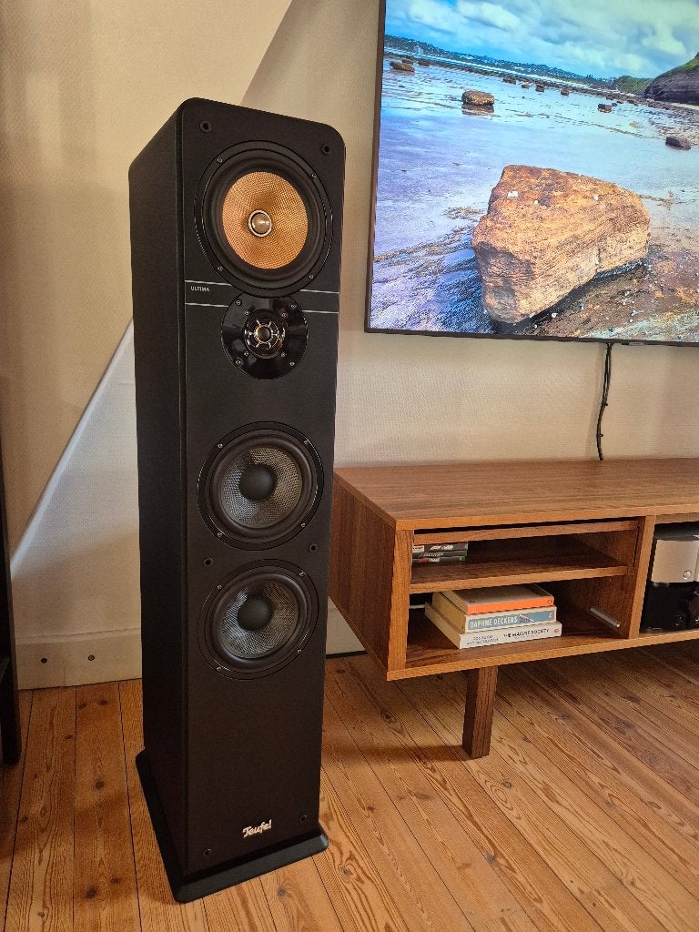 Teufel Ultima 40 vloerstaande speakers (Stereo set), Audio, Tv en Foto, Luidsprekerboxen, Vloerstaande luidspreker, Basreflex