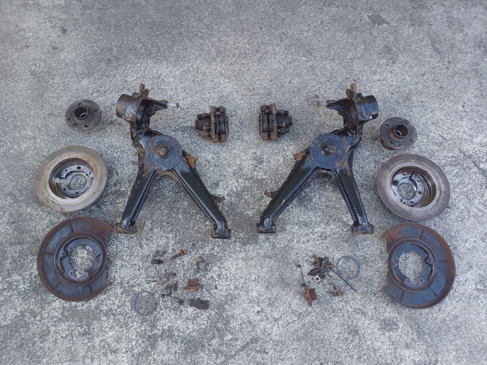 BMW e30 draagarmen met schijfremmen, Auto-onderdelen, Ophalen, Gebruikt, BMW
