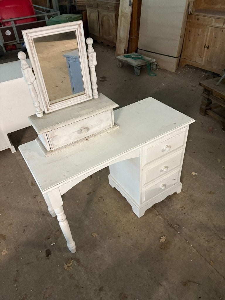 kaptafel - make-uptafel met spiegel, Huis en Inrichting, Tafels | Kaptafels, Gebruikt, 100 tot 150 cm, Hout, Ophalen