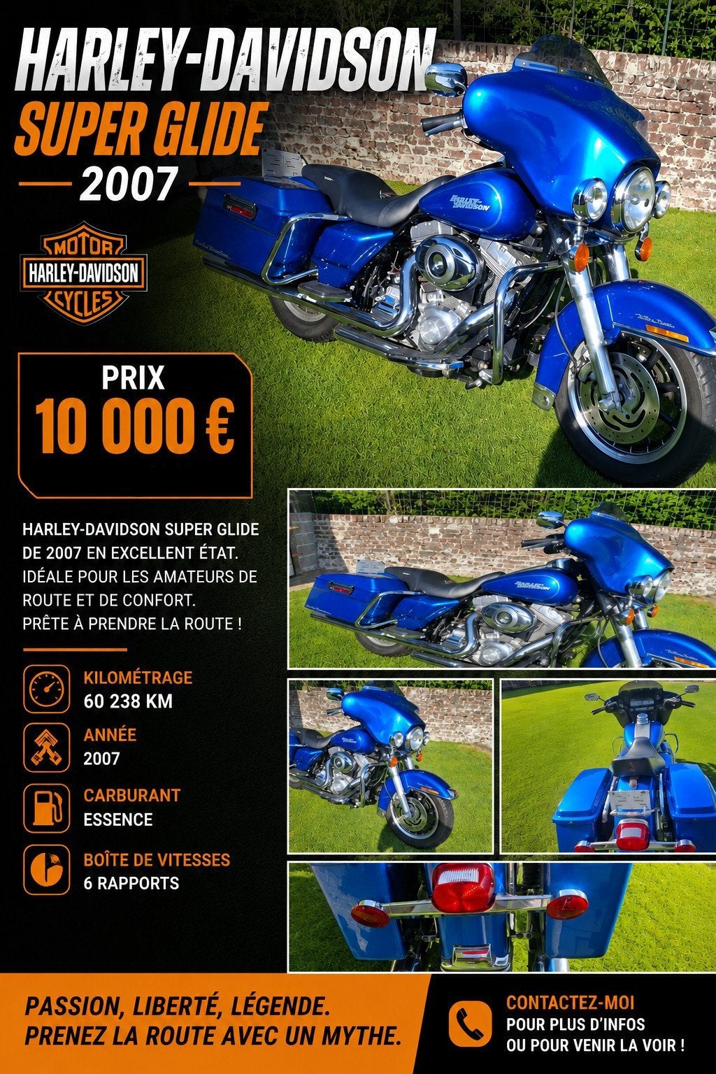 Harley Davidson, Motos, Particulier