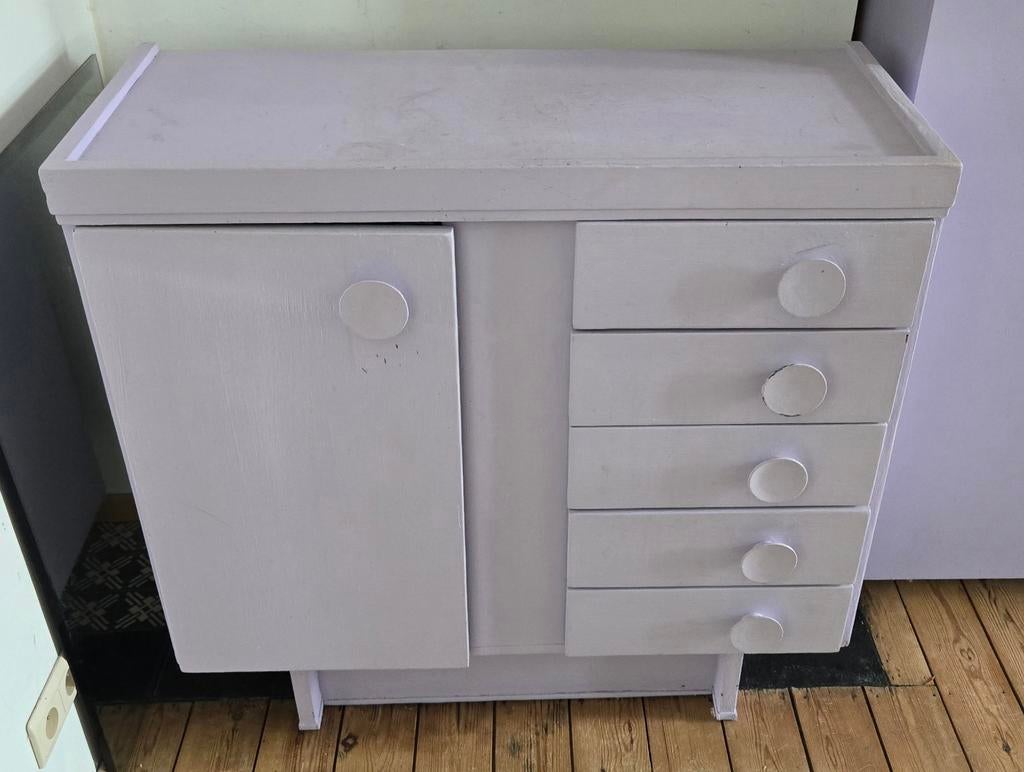Meuble vintage années 50/60 à restaurer – Style Rétro – 5 ti, Utilisé