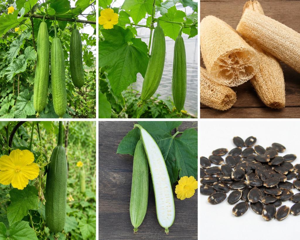 Luffa zaden - Sponskomkommer, Ophalen, Voorjaar, Volle zon, Zaad