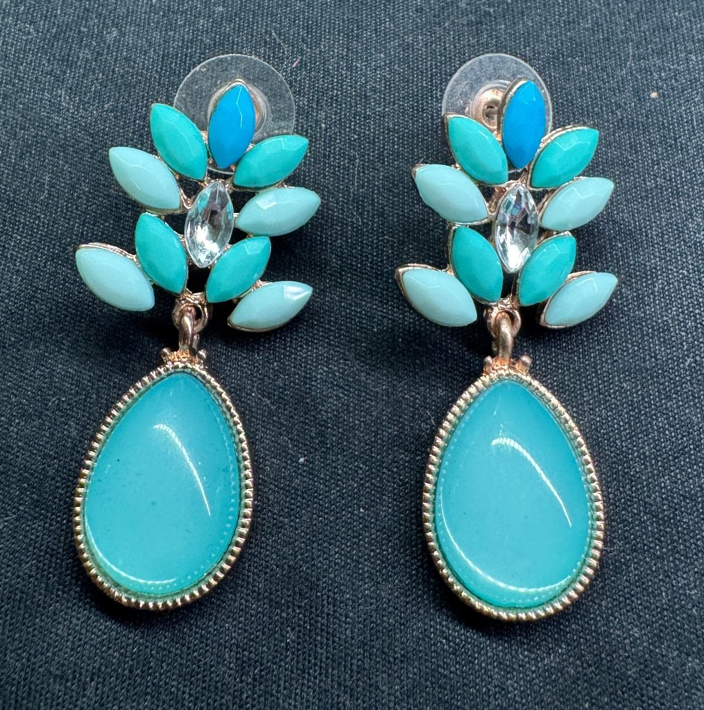 Paire de Boucles d'Oreilles Vintage 1960, Bijoux, Sacs & Beauté, Bijoux anciens, Enlèvement ou Envoi, Autres matériaux, Boucles d'oreilles