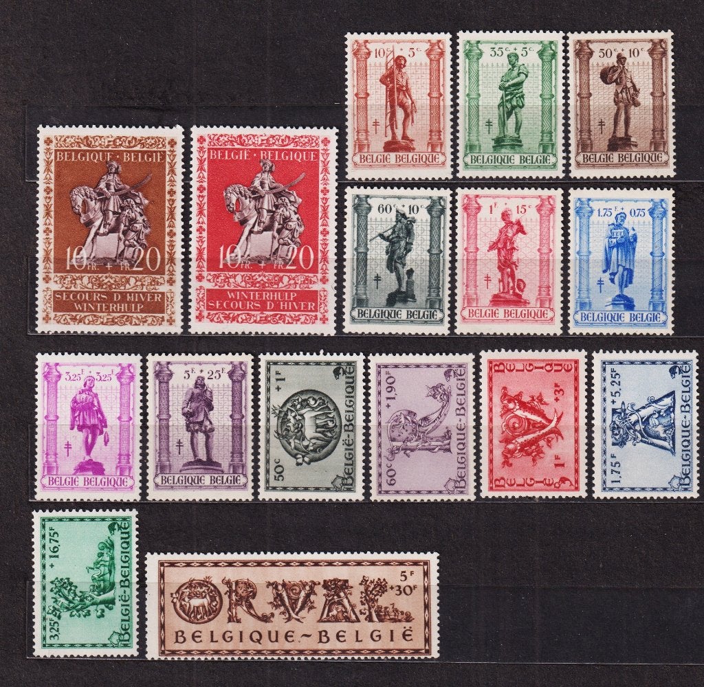 België 1943 6 complete reeksen **, Verzenden, Postfris, Postfris