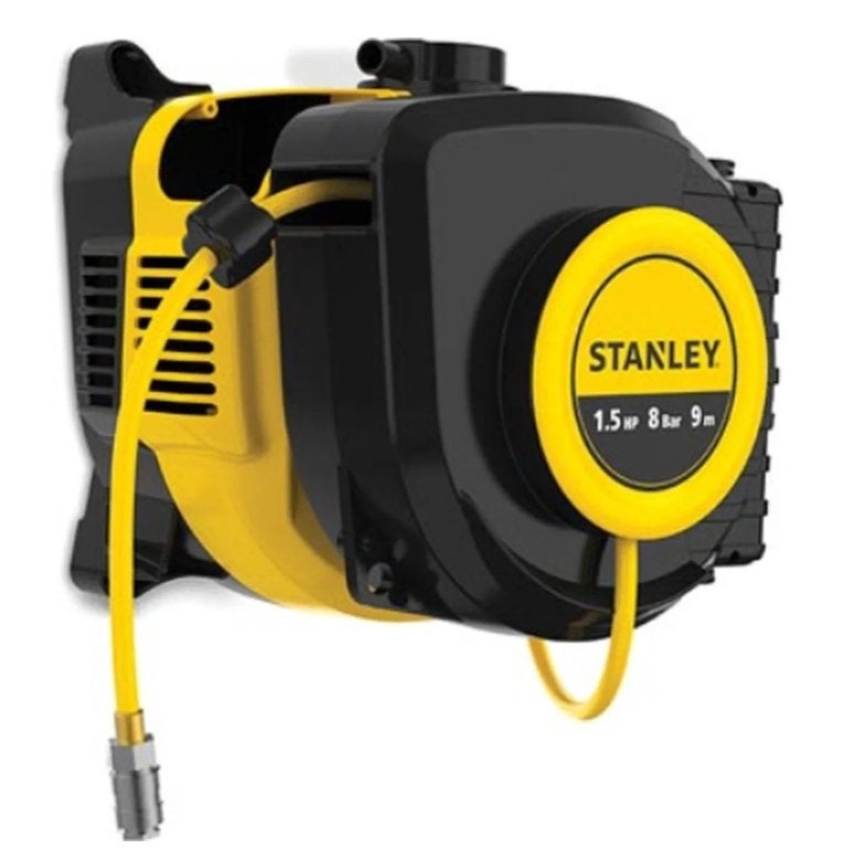 Stanley luchtcompressor, Doe-het-zelf en Bouw, Geluidgedempt, 6 tot 10 bar, Ophalen of Verzenden, Zo goed als nieuw