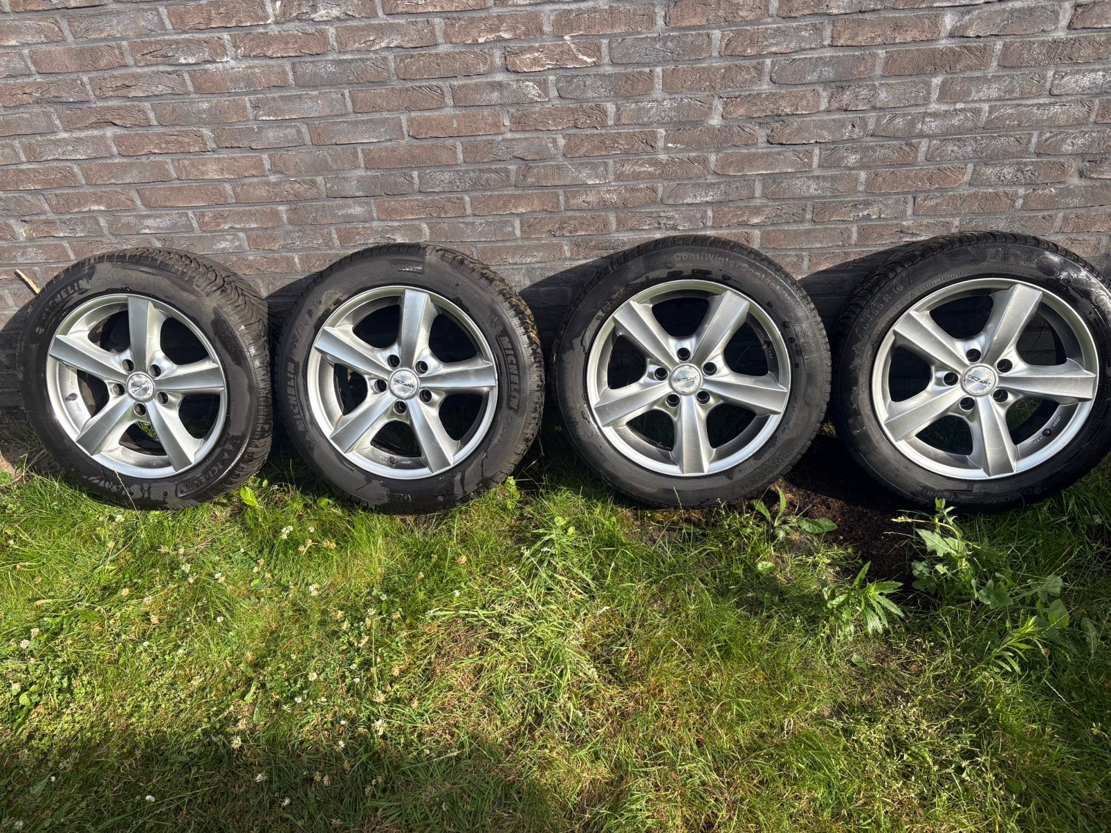 4 velgen plus banden, Auto-onderdelen, Banden en Velgen, Ophalen, Winterbanden, Band(en)