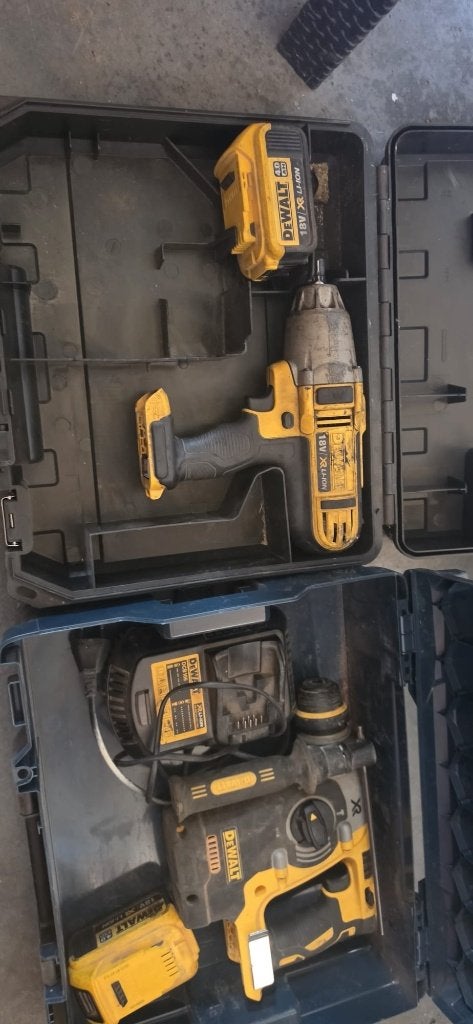 dewalt boormachine en slagmoermachine, Gebruikt, Klopboormechanisme, 400 tot 600 watt, Ophalen