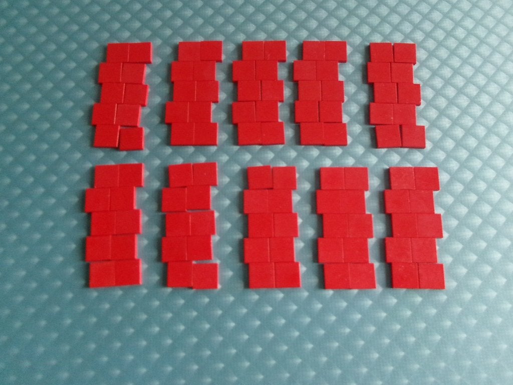 Carreaux Lego 2x2 rouges D5 100, Enlèvement ou Envoi, Lego, Utilisé, Briques en vrac