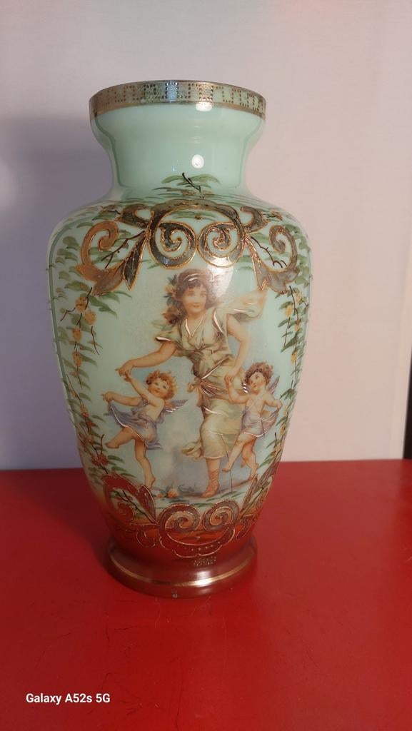 Neoklassiek of Jugendstil Bistro glaswerk., Antiek en Kunst, Ophalen of Verzenden