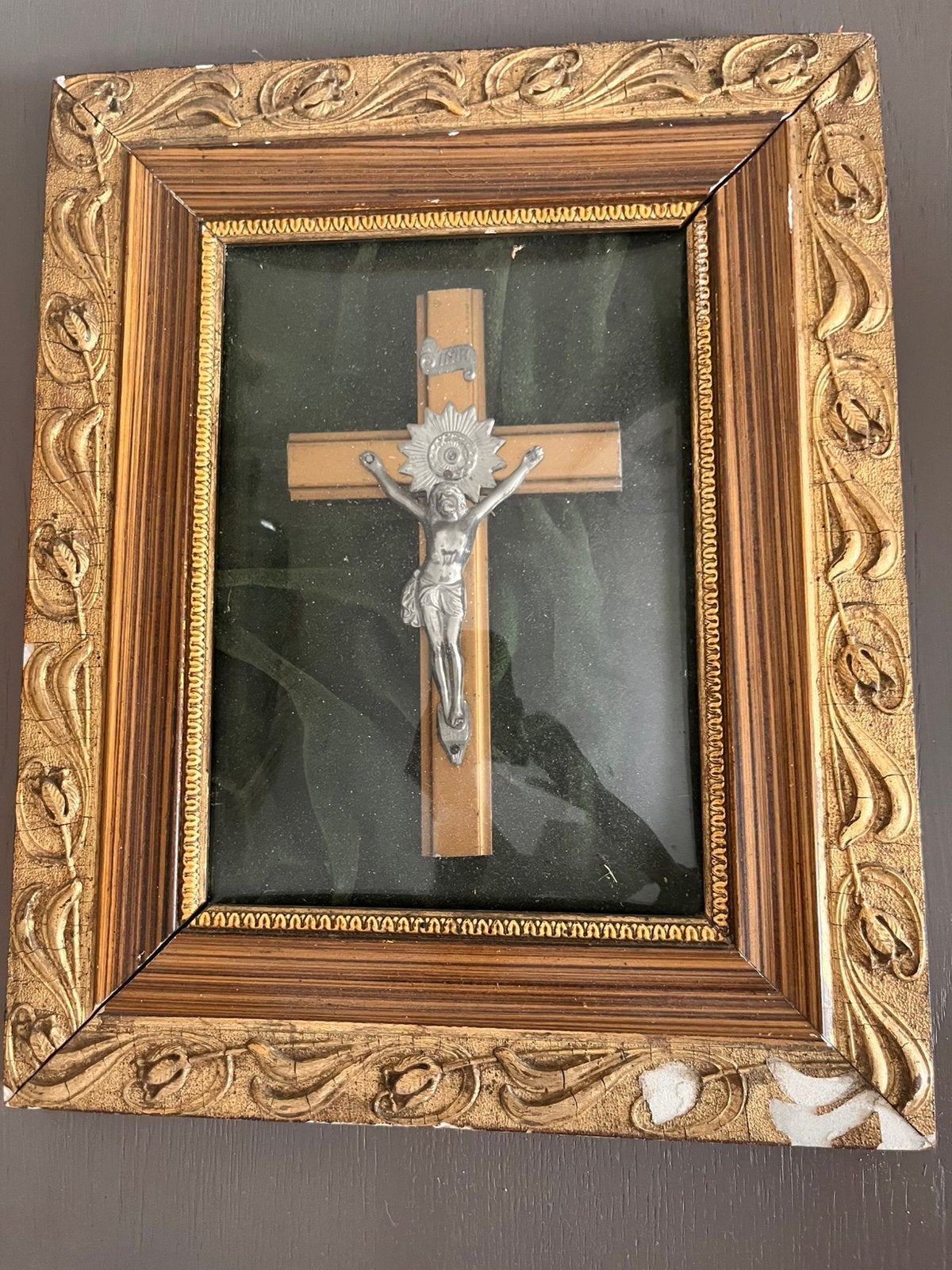 Kruisbeeld in kader, Antiek en Kunst, Ophalen
