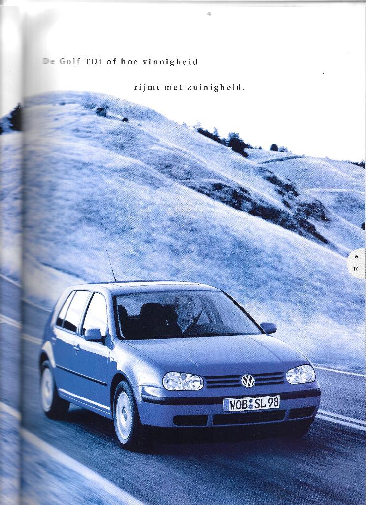 VOLKSWAGEN GOLF  2001, Boeken, Auto's | Folders en Tijdschriften, Ophalen of Verzenden, Zo goed als nieuw, Volkswagen