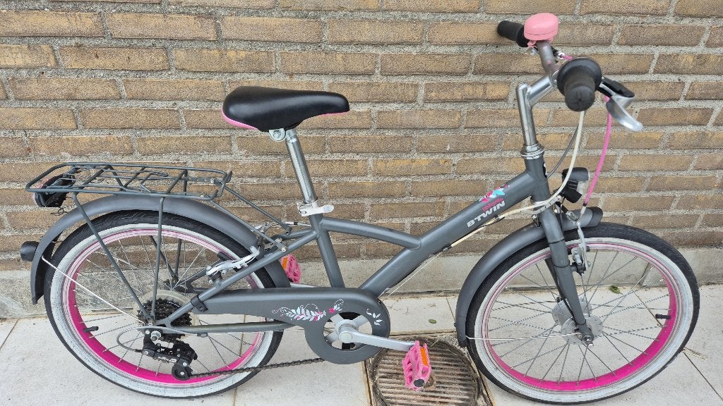 👍 als Nieuw  👍Meisjesfiets B-Twin City , 20 inch -  =>, Vélos & Vélomoteurs, B-Twin, Comme neuf, Vitesses, 20 pouces