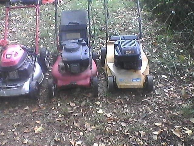 a vendre lot de 3 tondeuse pour pièce, Jardin & Terrasse, Tondeuses à gazon, Tondeuse rotative, Briggs & Stratton, Utilisé, Sac de ramassage