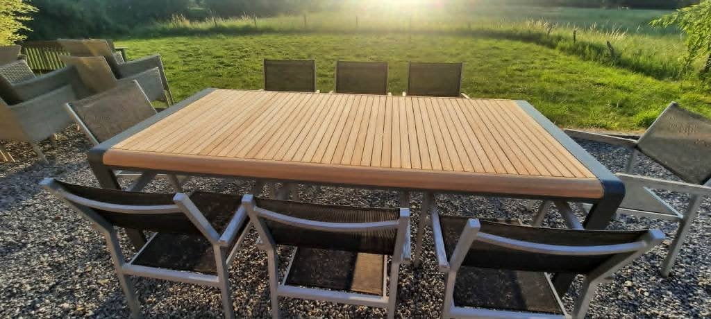 ensemble jardin table et 8 chaises, Jardin & Terrasse, Enlèvement, Utilisé, Chaise, Sets de jardin