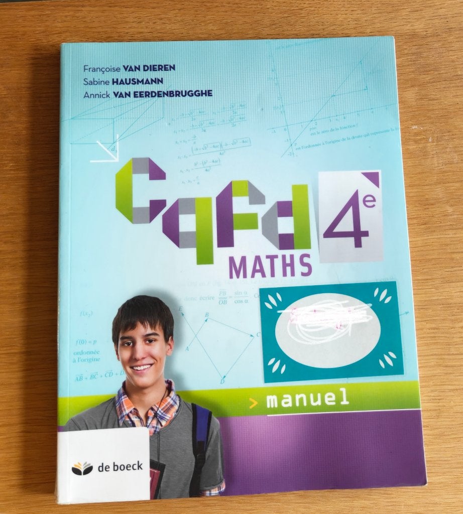 CQFD Maths 4ème Manuel, Livres, Comme neuf, Enlèvement, Secondaire, De boeck