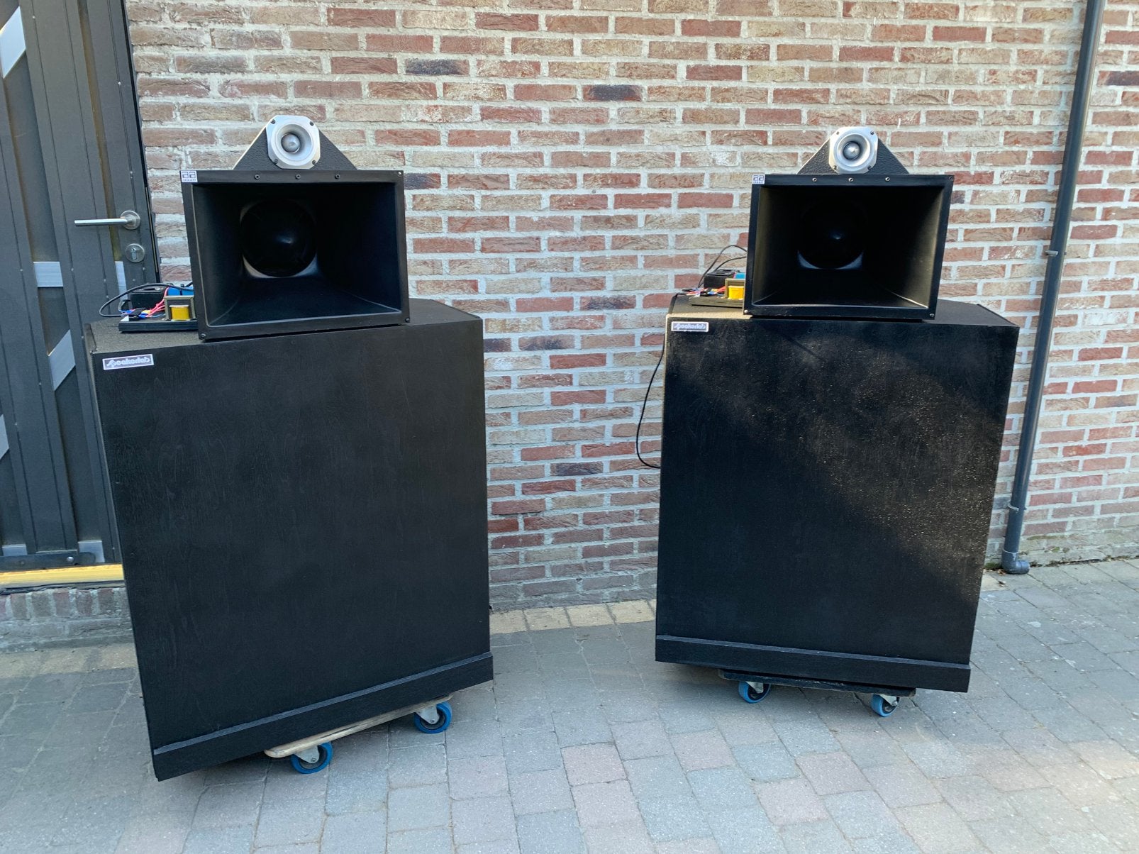 UNIEK!  3-Weg Full Horn Combinatie (zoals Klipschorn), Enlèvement, Comme neuf, 150 watts ou plus, Enceintes stéréo