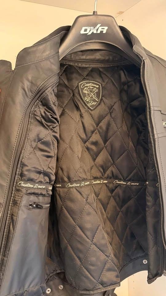 DXR Dean Motorcycle Leather Jacket – Black, Motoren, Ophalen of Verzenden, Nieuw zonder kaartje, M, Heren