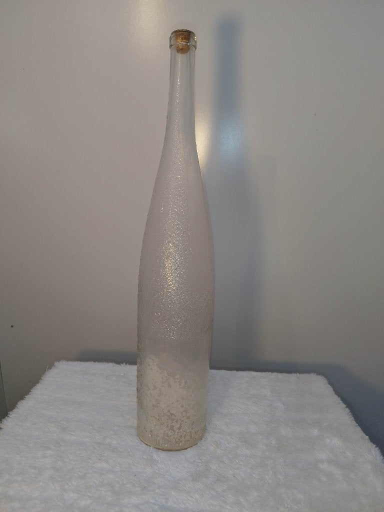 Grande bouteille géante vintage en verre givré  (H 52 cm), Antiquités & Art, Enlèvement ou Envoi