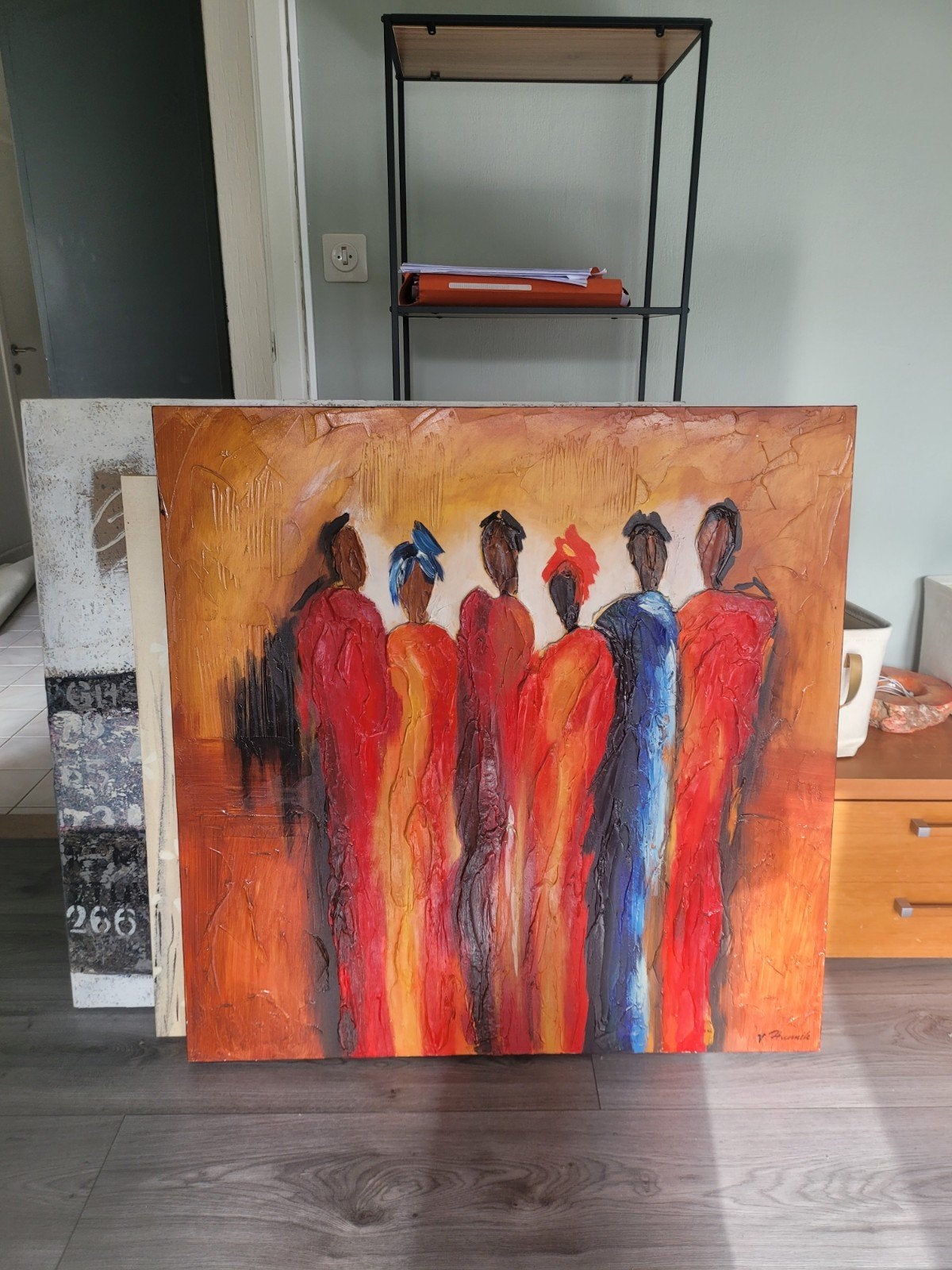 Schilderij "Sisters" van V. Hunnik (palletschilderij), Ophalen of Verzenden