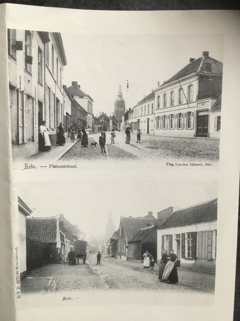 estampes anciennes Zele - Plezantstraat, Enlèvement ou Envoi, Flandre Orientale
