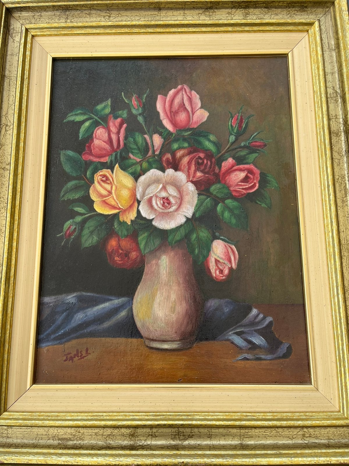 Nature morte, Antiquités & Art, Signé, Enlèvement, Réaliste, Toile