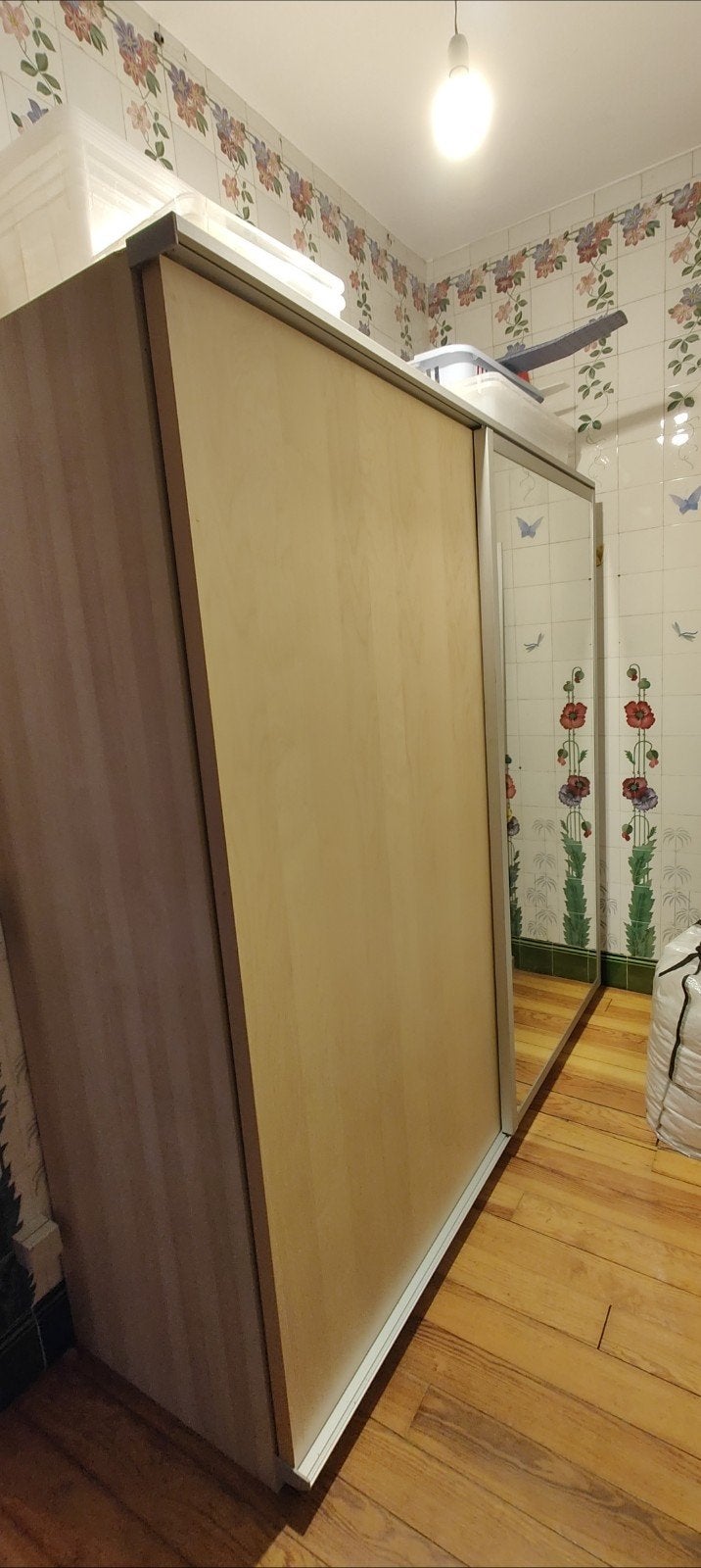 Ikea dressing met spiegeldeur, Ophalen, Gebruikt, 200 cm of meer, Met klep(pen)