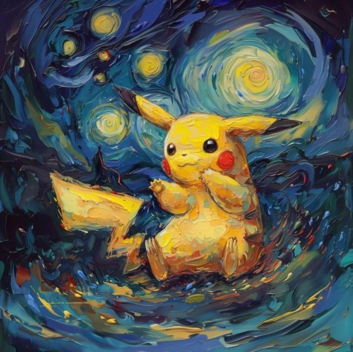 Pikachu dans une nuit étoilée Van Gogh, Enlèvement ou Envoi