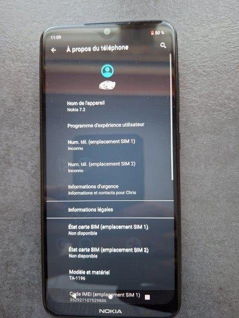Nokia 7.2, Télécoms, 10 mégapixels ou plus, Enlèvement ou Envoi, Classique ou Candybar, Comme neuf