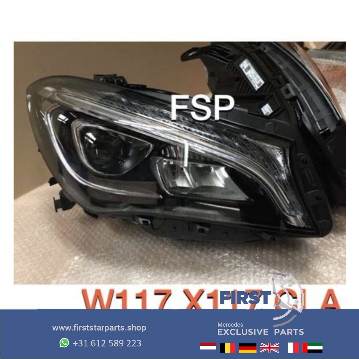 A1178206861 W117 CLA FACELIFT VOL LED Koplamp RECHTS MB Orig, Gebruikt, -, Ophalen of Verzenden, -
