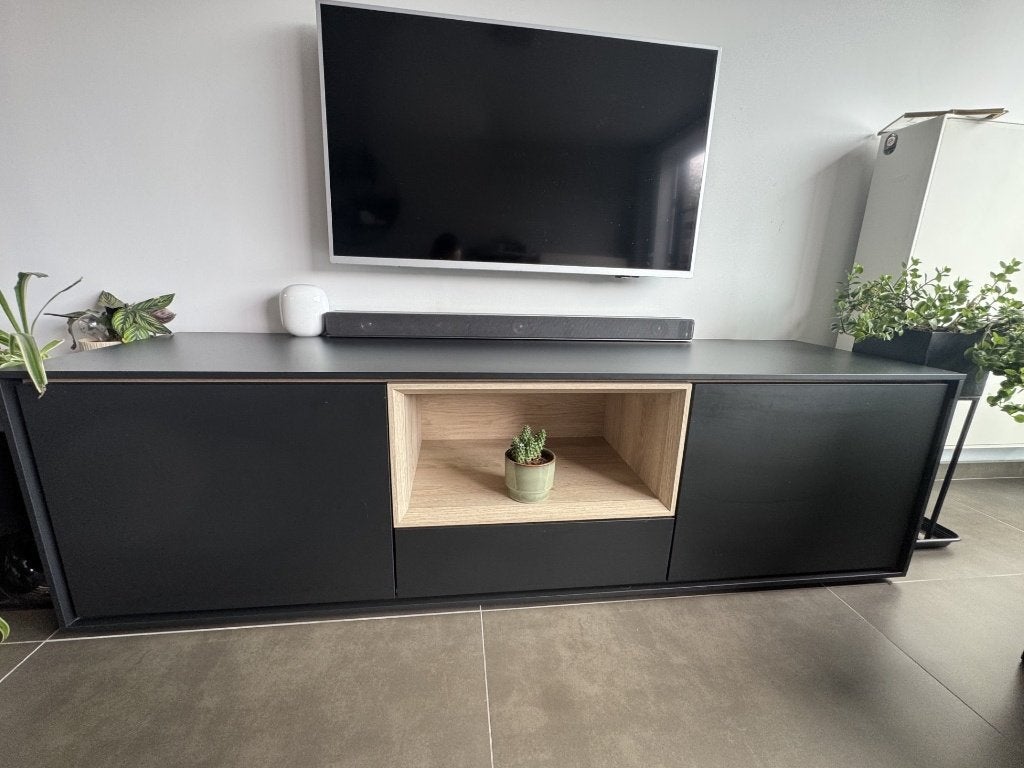 Dressoir EN TV-meubel, Huis en Inrichting, Ophalen, Gebruikt, Eikenhout, Met lade(s)