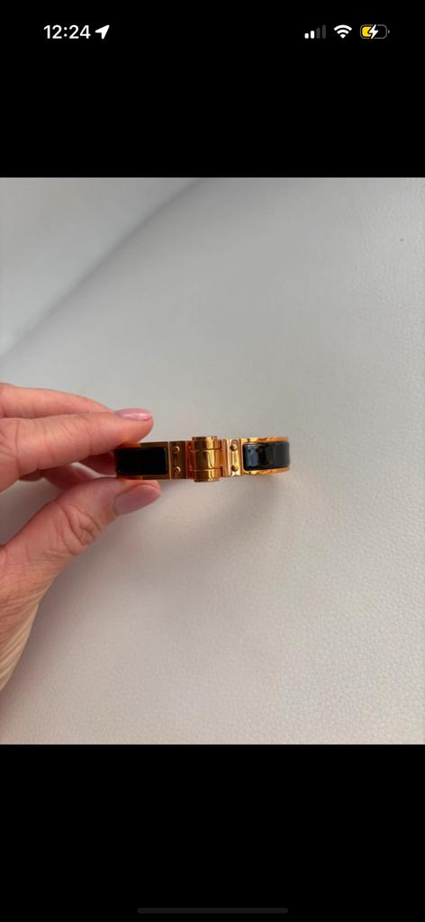 Hermès Charnière Uni armband, Bijoux, Sacs & Beauté, Bagues, Enlèvement ou Envoi, Neuf, Noir, Femme