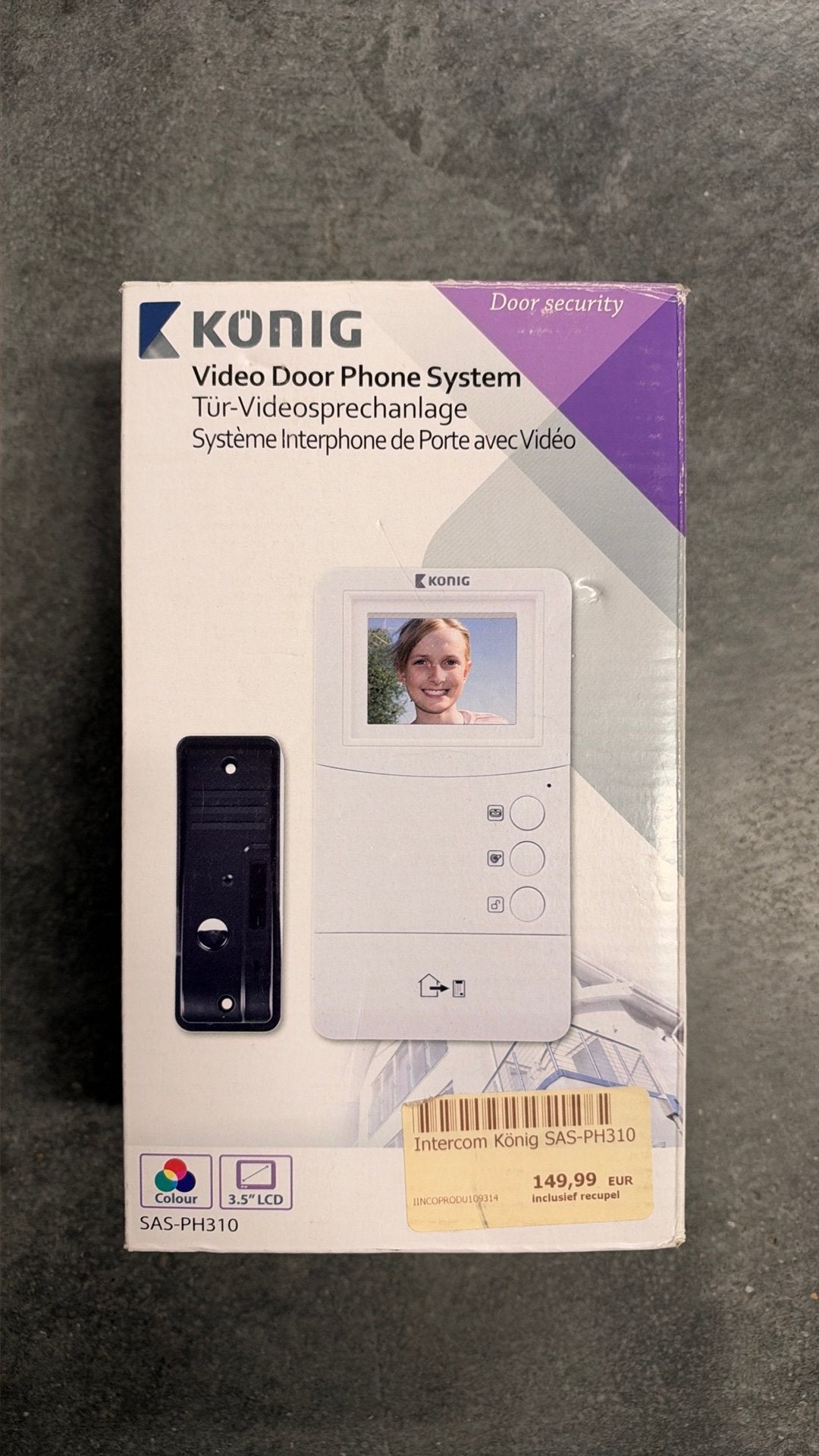 Konig video deurbel, Maison & Meubles, Enlèvement ou Envoi, Caméra intégrée, Neuf, Filaire